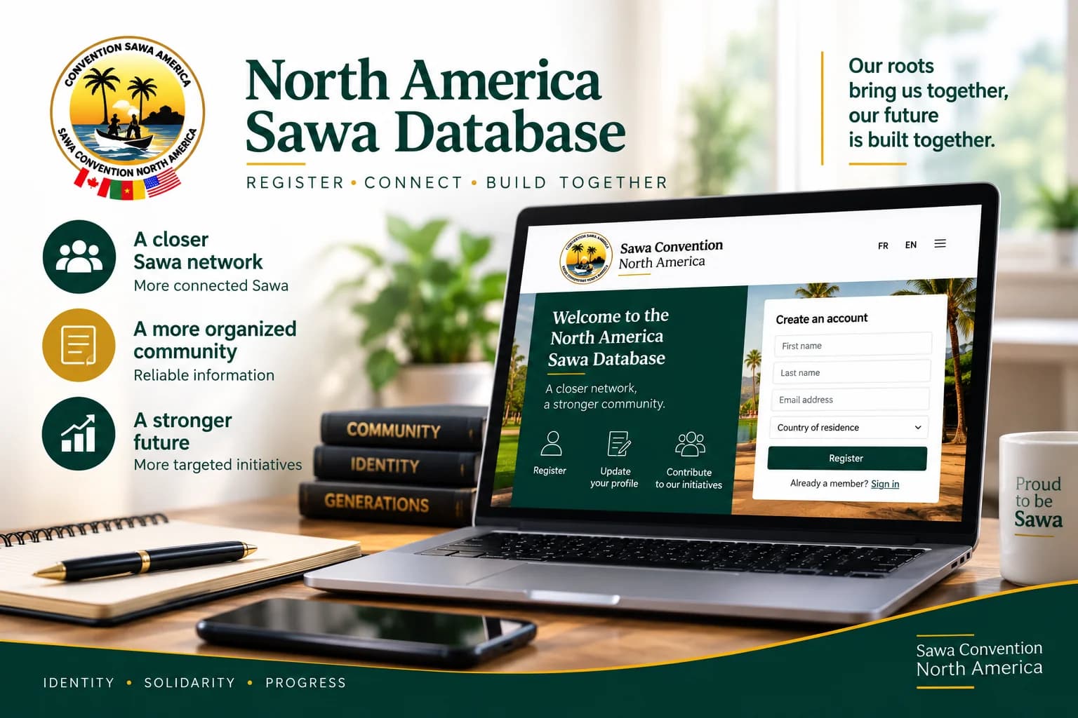 Promotional visual for the North America Sawa Database