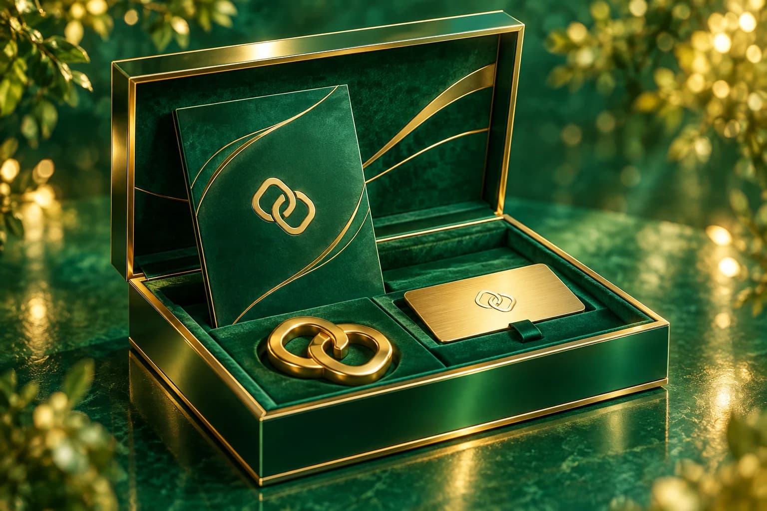 Convention Sawa North America sponsorship box, green and gold